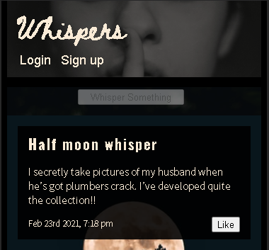 Screenshot whispers app